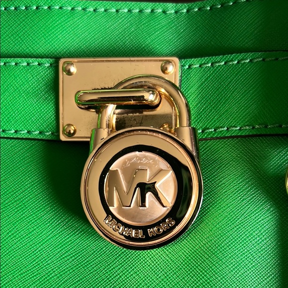 Michael Kors Green Satchel with Gold Hardware - Picture 2 of 11